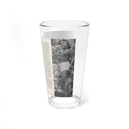 Terry Moore #449 - 66 PHOTOGRAPHS OF Terry MOORE U.K. Pocket Mag. Pages 28 & 29 (Vintage Female Icon) Pint Glass 16oz - Go Mug Yourself