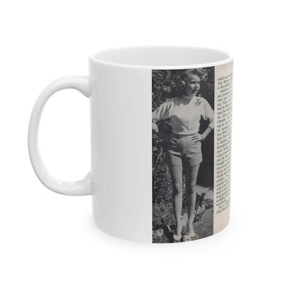 Terry Moore #449 - 66 PHOTOGRAPHS OF Terry MOORE U.K. Pocket Mag. Pages 28 & 29 (Vintage Female Icon) White Coffee Mug - Go Mug Yourself