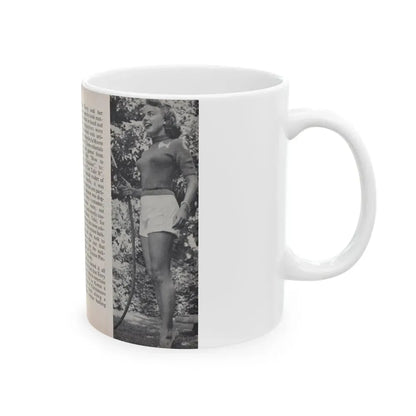 Terry Moore #449 - 66 PHOTOGRAPHS OF Terry MOORE U.K. Pocket Mag. Pages 28 & 29 (Vintage Female Icon) White Coffee Mug - Go Mug Yourself