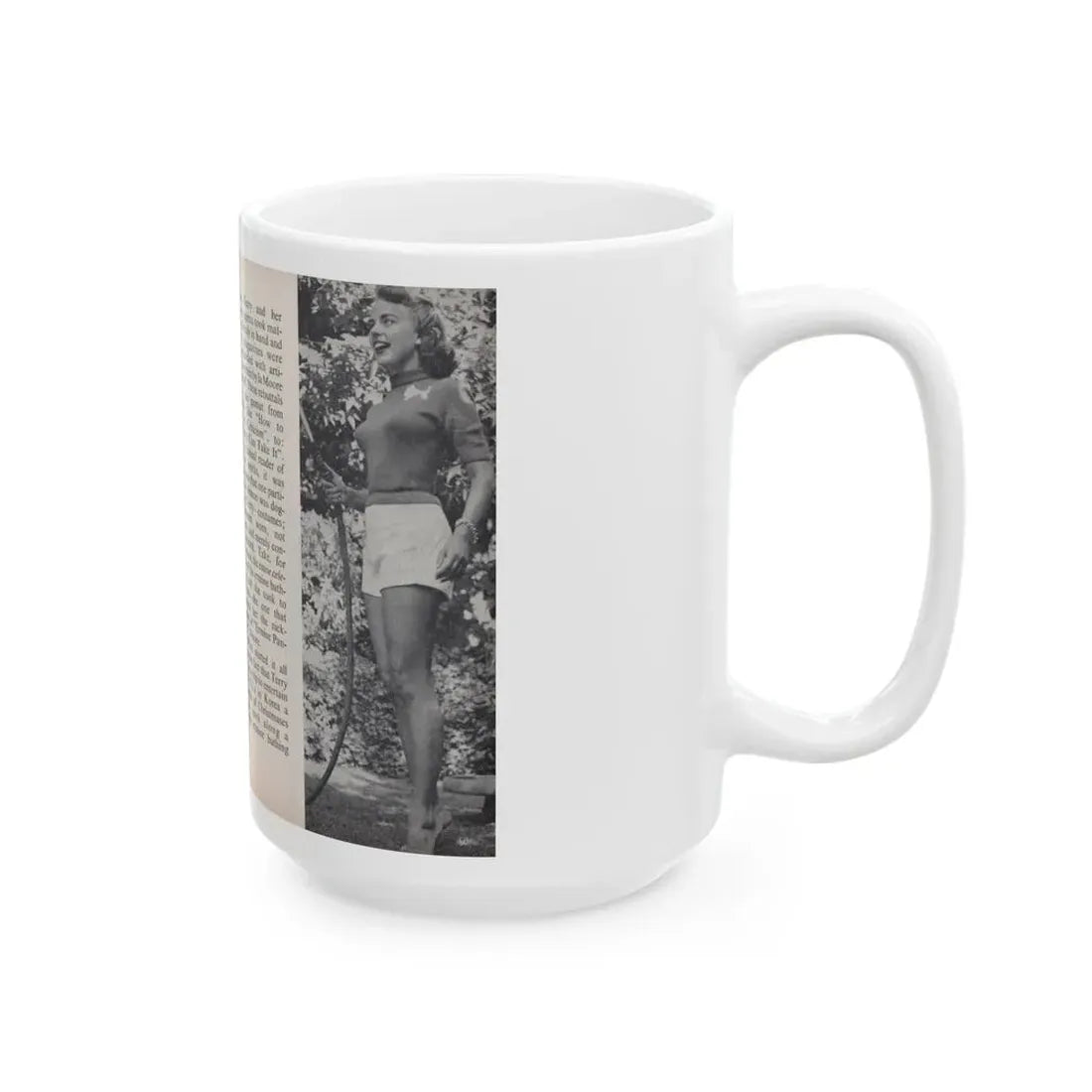 Terry Moore #449 - 66 PHOTOGRAPHS OF Terry MOORE U.K. Pocket Mag. Pages 28 & 29 (Vintage Female Icon) White Coffee Mug - Go Mug Yourself