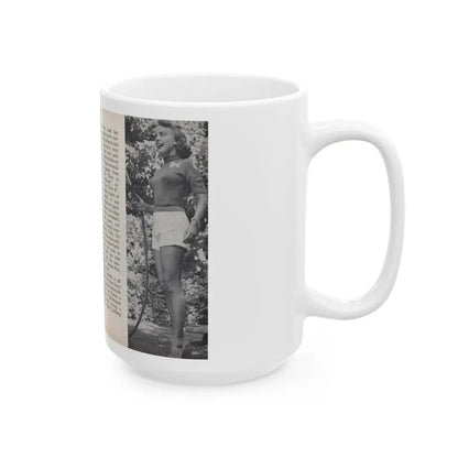 Terry Moore #449 - 66 PHOTOGRAPHS OF Terry MOORE U.K. Pocket Mag. Pages 28 & 29 (Vintage Female Icon) White Coffee Mug - Go Mug Yourself