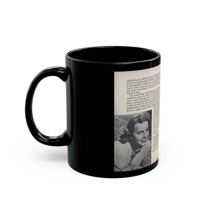 Terry Moore #450 - 66 PHOTOGRAPHS OF Terry MOORE U.K. Pocket Mag. Pages 30 & 31 (Vintage Female Icon) Black Coffee Mug - Go Mug Yourself