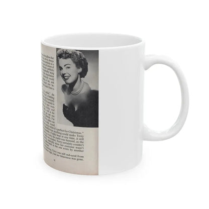 Terry Moore #450 - 66 PHOTOGRAPHS OF Terry MOORE U.K. Pocket Mag. Pages 30 & 31 (Vintage Female Icon) White Coffee Mug - Go Mug Yourself