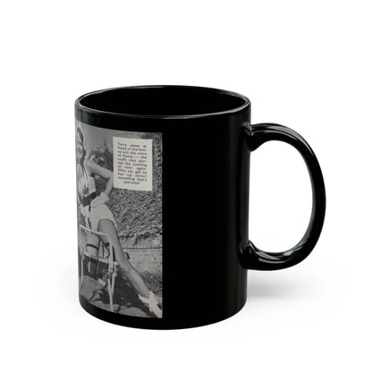 Terry Moore #451 - 66 PHOTOGRAPHS OF Terry MOORE U.K. Pocket Mag. Pages 32 & 33 (Vintage Female Icon) Black Coffee Mug - Go Mug Yourself