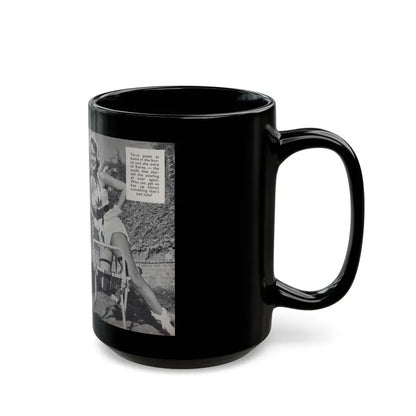 Terry Moore #451 - 66 PHOTOGRAPHS OF Terry MOORE U.K. Pocket Mag. Pages 32 & 33 (Vintage Female Icon) Black Coffee Mug - Go Mug Yourself