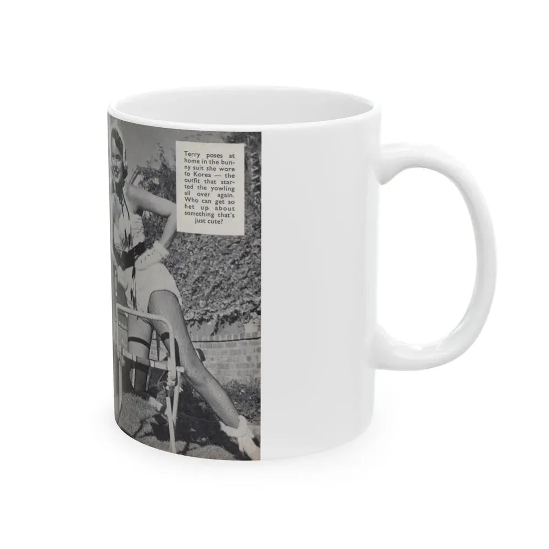 Terry Moore #451 - 66 PHOTOGRAPHS OF Terry MOORE U.K. Pocket Mag. Pages 32 & 33 (Vintage Female Icon) White Coffee Mug - Go Mug Yourself