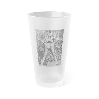 Terry Moore #452 - 66 PHOTOGRAPHS OF Terry MOORE U.K. Pocket Mag. Pages 34 & 35 (Vintage Female Icon) Frosted Pint Glass 16oz 16oz Frosted - Go Mug Yourself