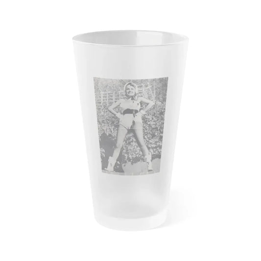 Terry Moore #452 - 66 PHOTOGRAPHS OF Terry MOORE U.K. Pocket Mag. Pages 34 & 35 (Vintage Female Icon) Frosted Pint Glass 16oz 16oz Frosted - Go Mug Yourself