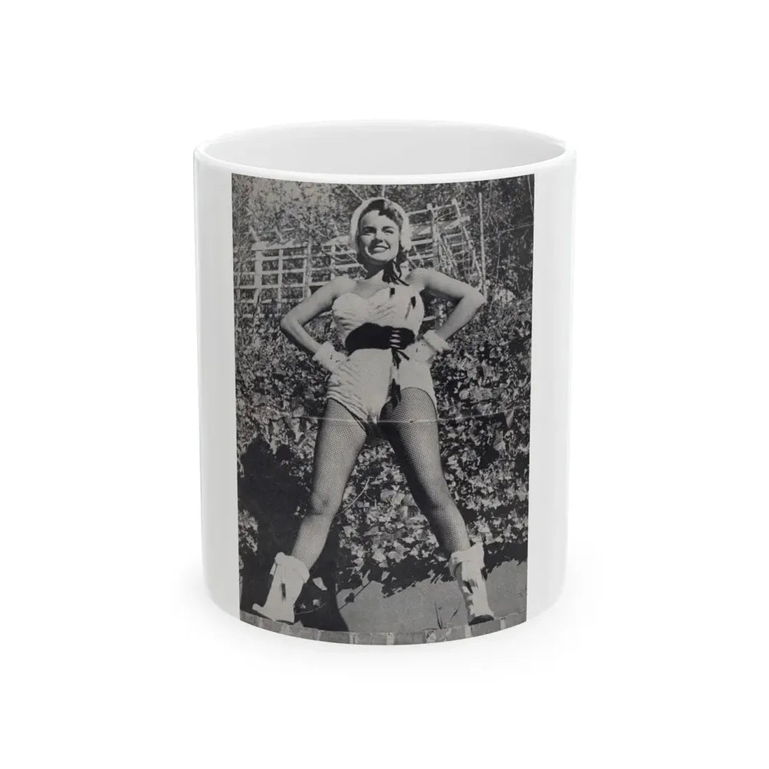 Terry Moore #452 - 66 PHOTOGRAPHS OF Terry MOORE U.K. Pocket Mag. Pages 34 & 35 (Vintage Female Icon) White Coffee Mug 11oz - Go Mug Yourself
