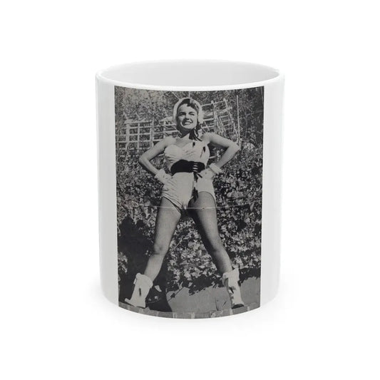 Terry Moore #452 - 66 PHOTOGRAPHS OF Terry MOORE U.K. Pocket Mag. Pages 34 & 35 (Vintage Female Icon) White Coffee Mug 11oz - Go Mug Yourself
