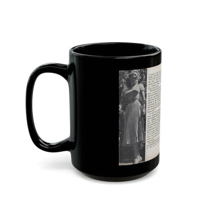 Terry Moore #453 - 66 PHOTOGRAPHS OF Terry MOORE U.K. Pocket Mag. Pages 36 & 37 (Vintage Female Icon) Black Coffee Mug - Go Mug Yourself