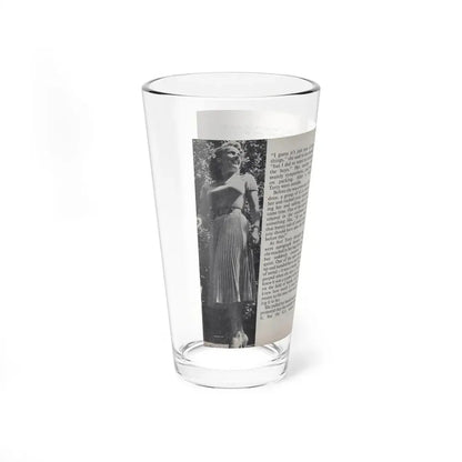 Terry Moore #453 - 66 PHOTOGRAPHS OF Terry MOORE U.K. Pocket Mag. Pages 36 & 37 (Vintage Female Icon) Pint Glass 16oz - Go Mug Yourself