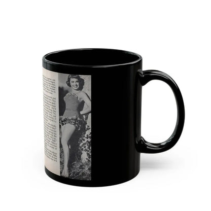 Terry Moore #455 - 66 PHOTOGRAPHS OF Terry MOORE U.K. Pocket Mag. Pages 40 & 41 (Vintage Female Icon) Black Coffee Mug - Go Mug Yourself