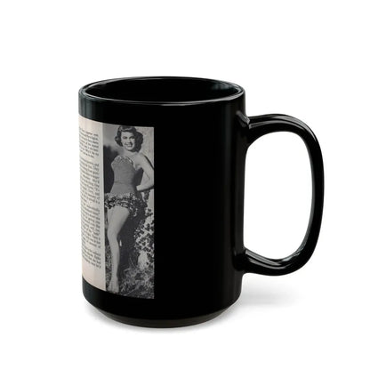 Terry Moore #455 - 66 PHOTOGRAPHS OF Terry MOORE U.K. Pocket Mag. Pages 40 & 41 (Vintage Female Icon) Black Coffee Mug - Go Mug Yourself