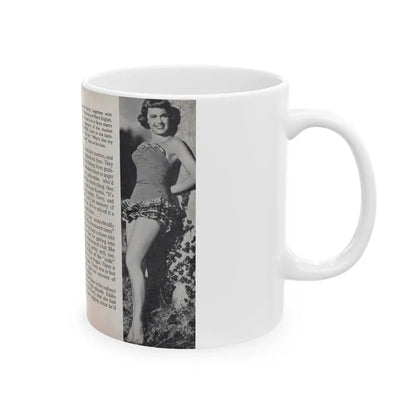 Terry Moore #455 - 66 PHOTOGRAPHS OF Terry MOORE U.K. Pocket Mag. Pages 40 & 41 (Vintage Female Icon) White Coffee Mug - Go Mug Yourself