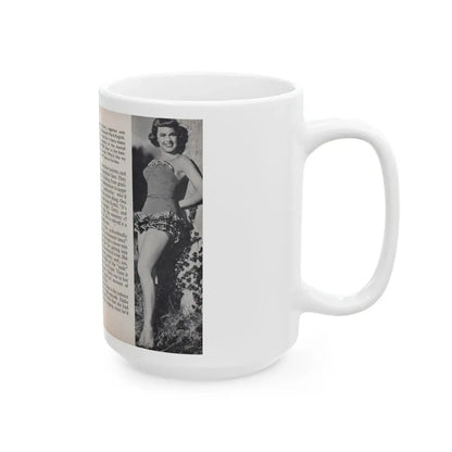 Terry Moore #455 - 66 PHOTOGRAPHS OF Terry MOORE U.K. Pocket Mag. Pages 40 & 41 (Vintage Female Icon) White Coffee Mug - Go Mug Yourself