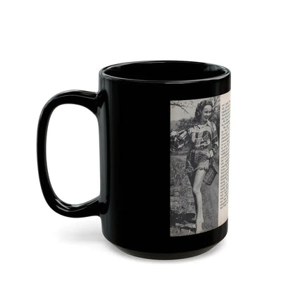 Terry Moore #456 - 66 PHOTOGRAPHS OF Terry MOORE U.K. Pocket Mag. Pages 42 & 43 (Vintage Female Icon) Black Coffee Mug - Go Mug Yourself