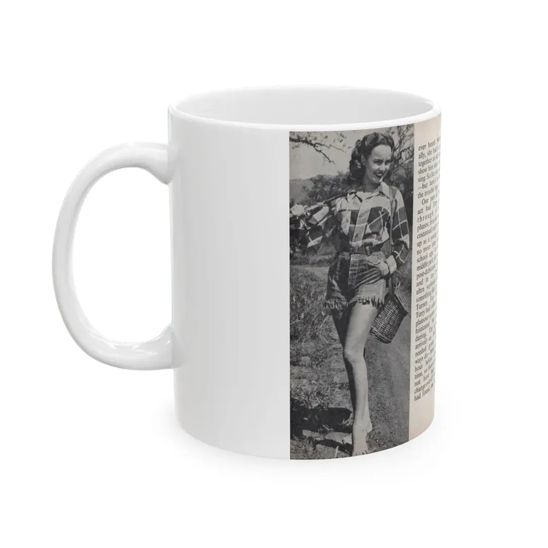Terry Moore #456 - 66 PHOTOGRAPHS OF Terry MOORE U.K. Pocket Mag. Pages 42 & 43 (Vintage Female Icon) White Coffee Mug - Go Mug Yourself