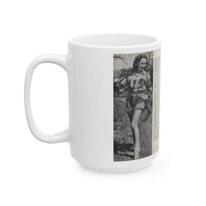 Terry Moore #456 - 66 PHOTOGRAPHS OF Terry MOORE U.K. Pocket Mag. Pages 42 & 43 (Vintage Female Icon) White Coffee Mug - Go Mug Yourself