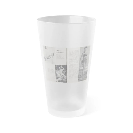 Terry Moore #457 - 66 PHOTOGRAPHS OF Terry MOORE U.K. Pocket Mag. Pages 44 & 45 (Vintage Female Icon) Frosted Pint Glass 16oz 16oz Frosted - Go Mug Yourself