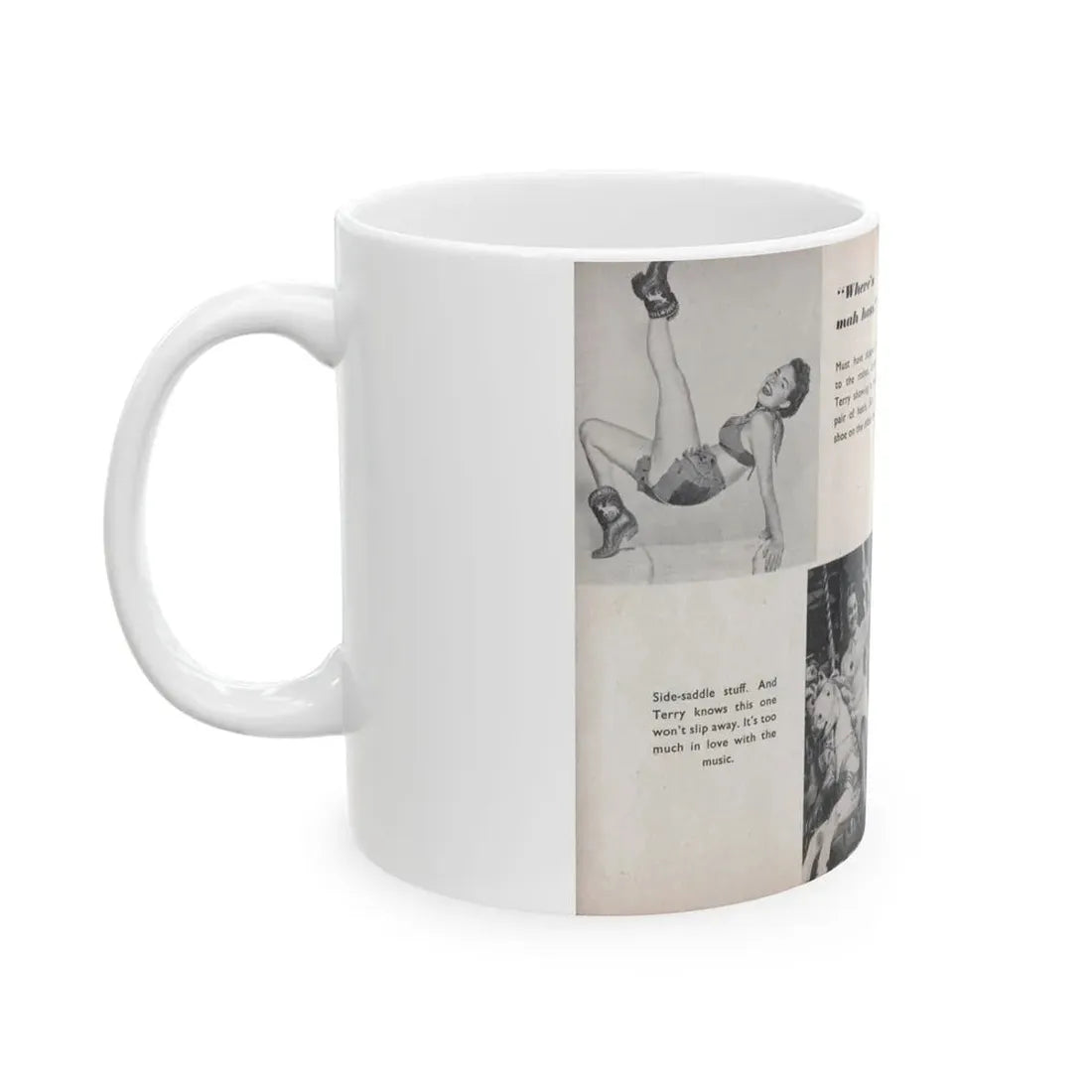 Terry Moore #457 - 66 PHOTOGRAPHS OF Terry MOORE U.K. Pocket Mag. Pages 44 & 45 (Vintage Female Icon) White Coffee Mug - Go Mug Yourself