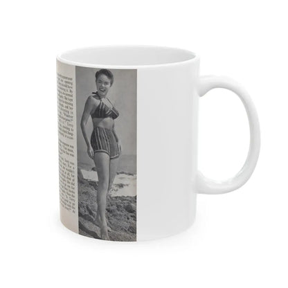 Terry Moore #457 - 66 PHOTOGRAPHS OF Terry MOORE U.K. Pocket Mag. Pages 44 & 45 (Vintage Female Icon) White Coffee Mug - Go Mug Yourself