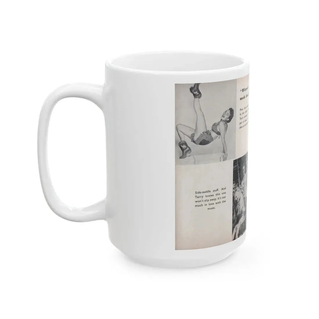 Terry Moore #457 - 66 PHOTOGRAPHS OF Terry MOORE U.K. Pocket Mag. Pages 44 & 45 (Vintage Female Icon) White Coffee Mug - Go Mug Yourself