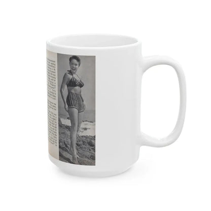 Terry Moore #457 - 66 PHOTOGRAPHS OF Terry MOORE U.K. Pocket Mag. Pages 44 & 45 (Vintage Female Icon) White Coffee Mug - Go Mug Yourself
