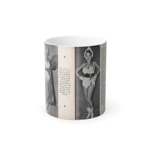 Terry Moore #458 - 66 PHOTOGRAPHS OF Terry MOORE U.K. Pocket Mag. Pages 46 & 47 (Vintage Female Icons) Color Changing Mug 11oz-11oz-Go Mug Yourself