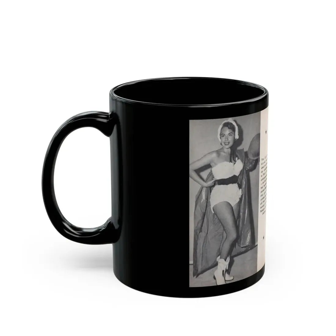 Terry Moore #458 - 66 PHOTOGRAPHS OF Terry MOORE U.K. Pocket Mag. Pages 46 & 47 (Vintage Female Icon) Black Coffee Mug - Go Mug Yourself