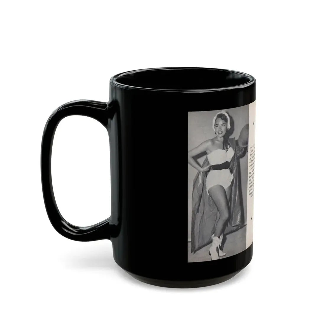 Terry Moore #458 - 66 PHOTOGRAPHS OF Terry MOORE U.K. Pocket Mag. Pages 46 & 47 (Vintage Female Icon) Black Coffee Mug - Go Mug Yourself
