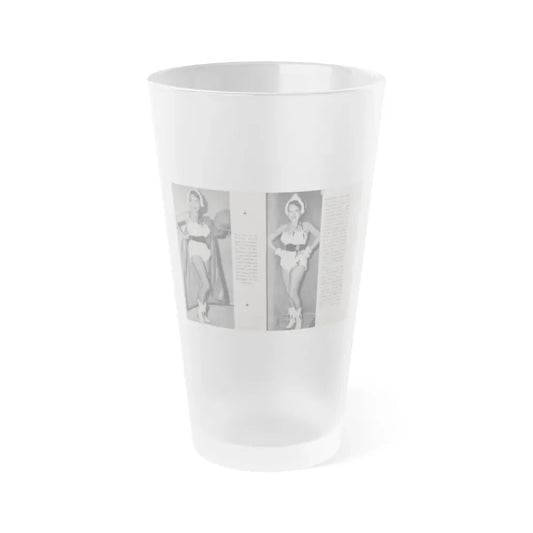 Terry Moore #458 - 66 PHOTOGRAPHS OF Terry MOORE U.K. Pocket Mag. Pages 46 & 47 (Vintage Female Icon) Frosted Pint Glass 16oz 16oz Frosted - Go Mug Yourself