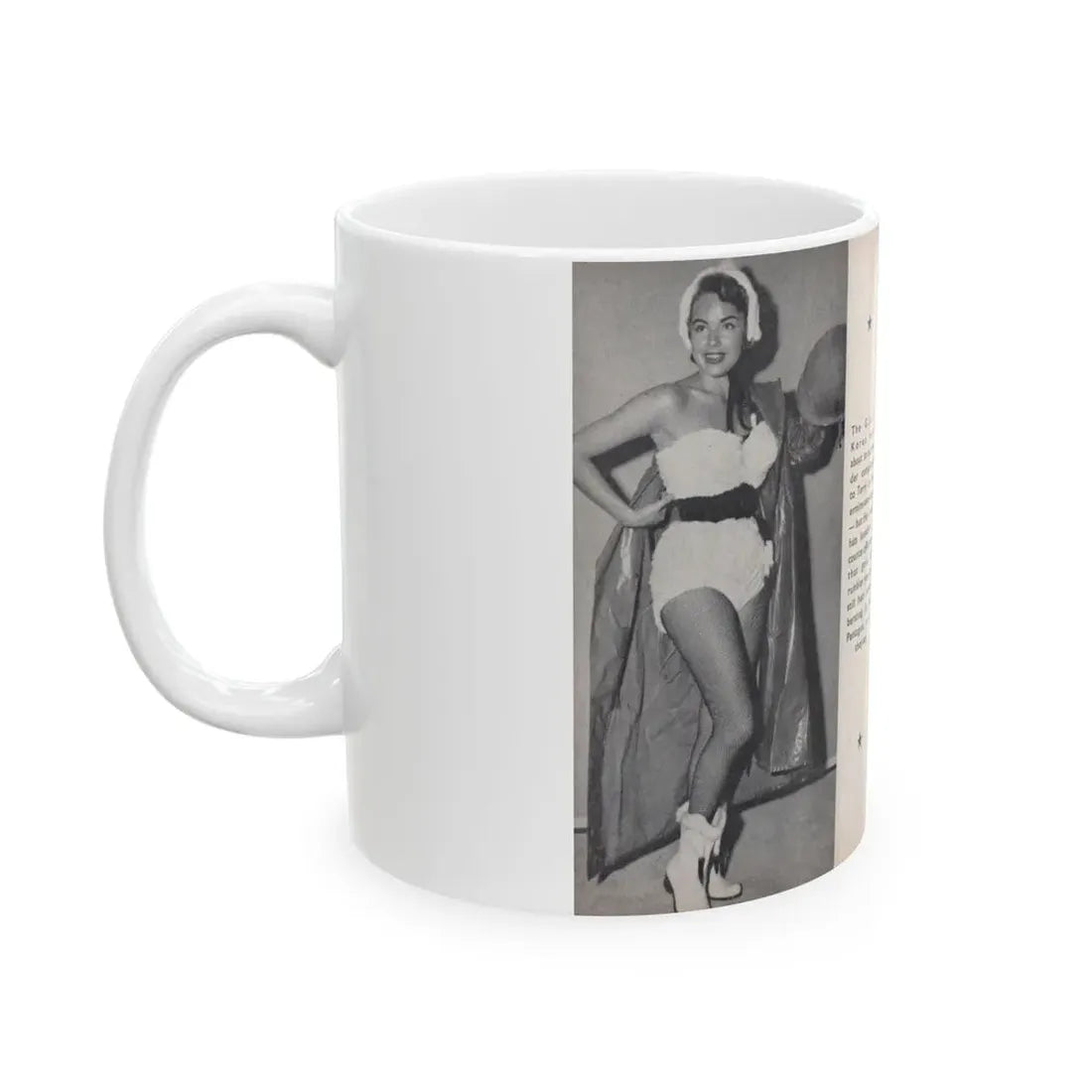 Terry Moore #458 - 66 PHOTOGRAPHS OF Terry MOORE U.K. Pocket Mag. Pages 46 & 47 (Vintage Female Icon) White Coffee Mug - Go Mug Yourself