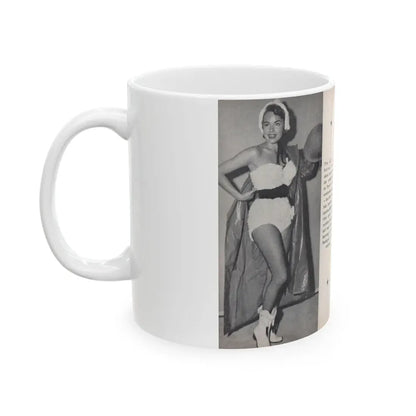 Terry Moore #458 - 66 PHOTOGRAPHS OF Terry MOORE U.K. Pocket Mag. Pages 46 & 47 (Vintage Female Icon) White Coffee Mug - Go Mug Yourself