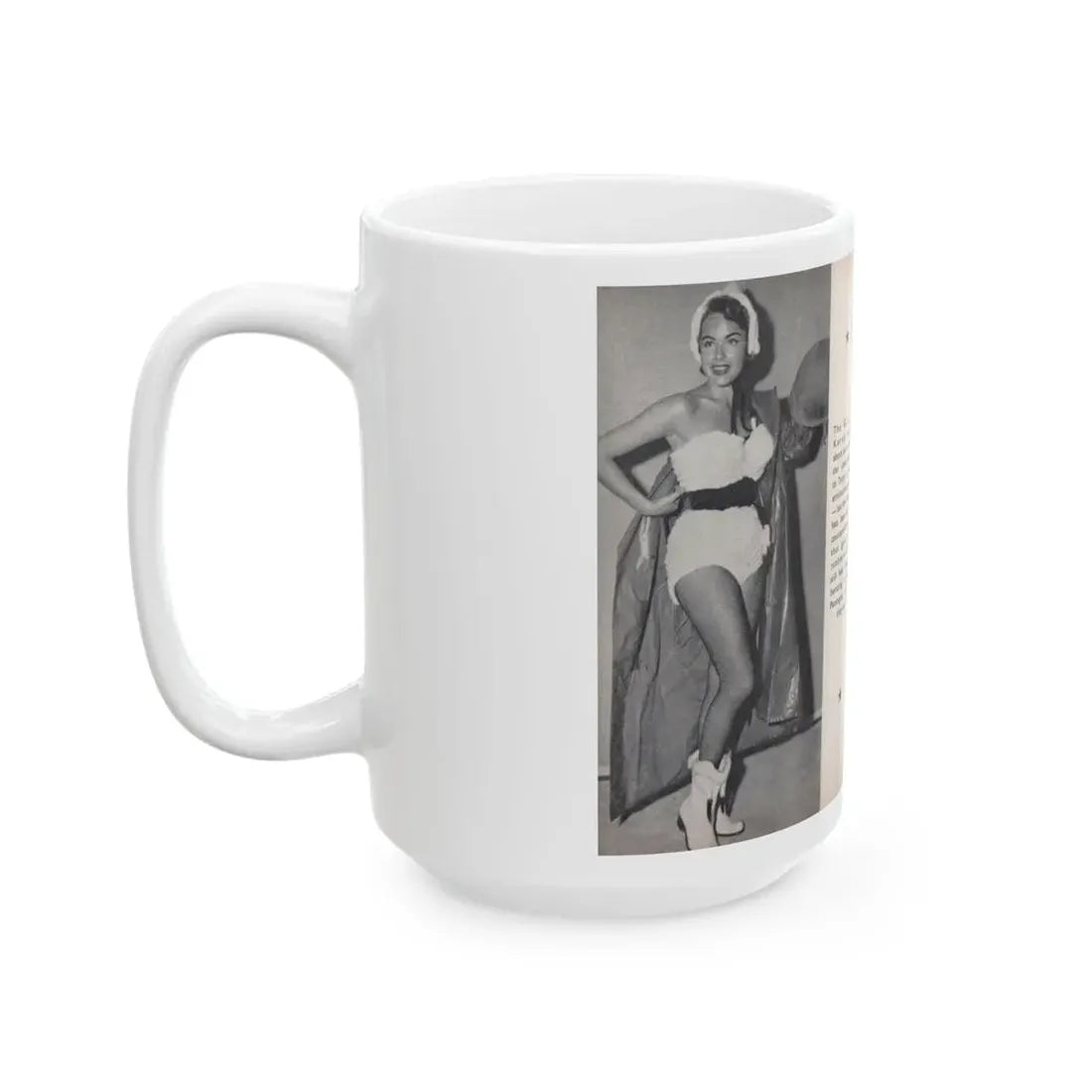 Terry Moore #458 - 66 PHOTOGRAPHS OF Terry MOORE U.K. Pocket Mag. Pages 46 & 47 (Vintage Female Icon) White Coffee Mug - Go Mug Yourself