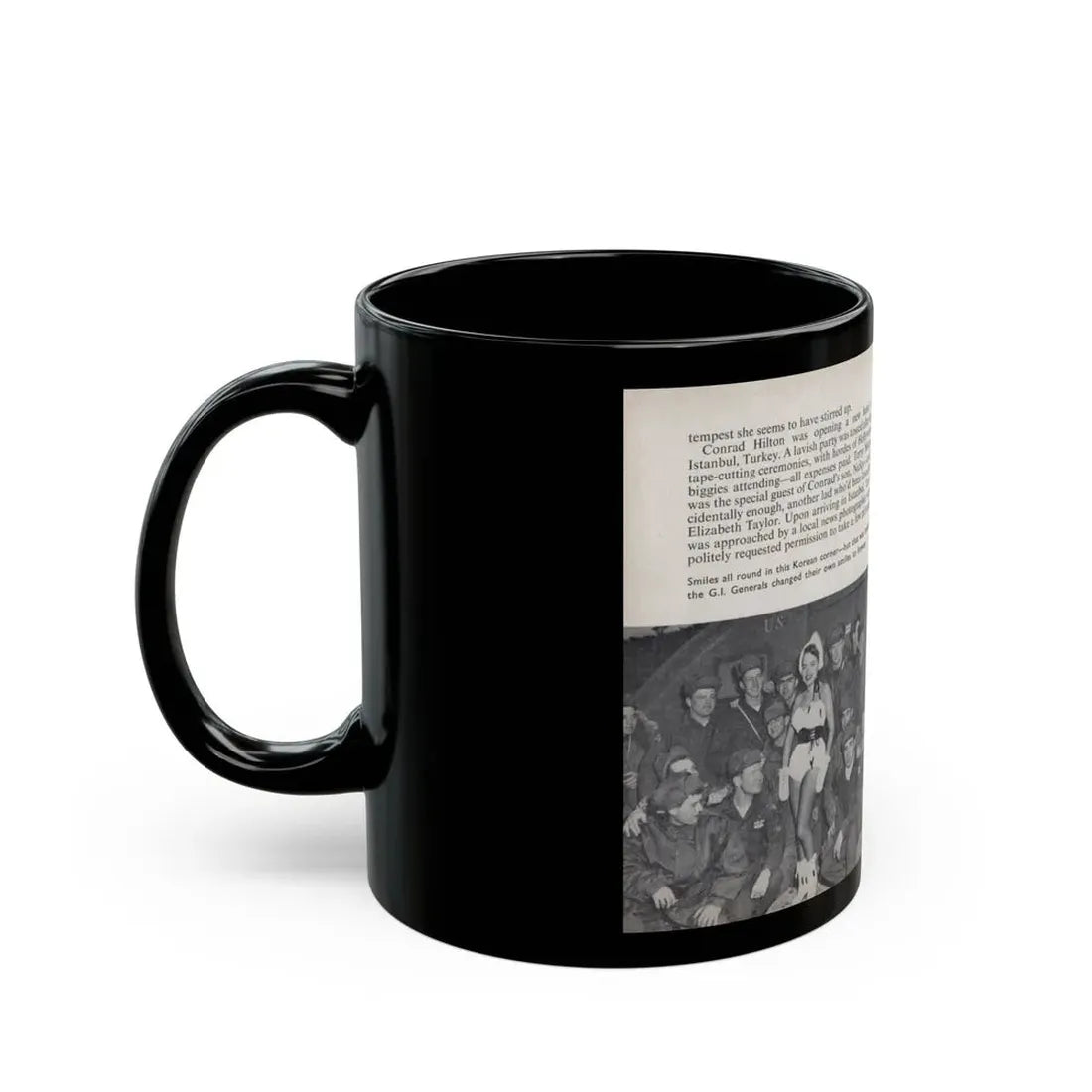 Terry Moore #459 - 66 PHOTOGRAPHS OF Terry MOORE U.K. Pocket Mag. Pages 48 & 49 (Vintage Female Icon) Black Coffee Mug - Go Mug Yourself