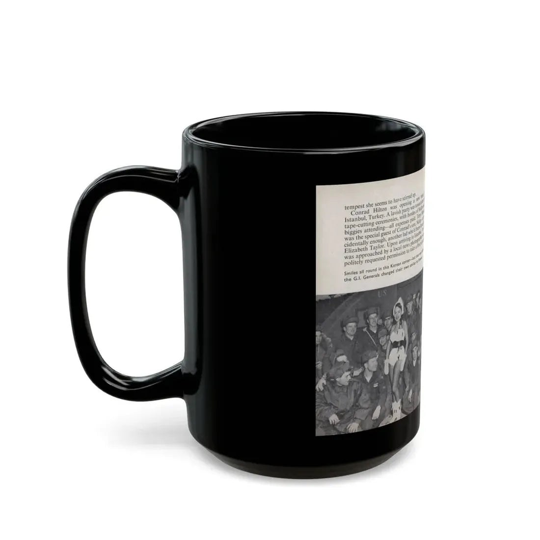 Terry Moore #459 - 66 PHOTOGRAPHS OF Terry MOORE U.K. Pocket Mag. Pages 48 & 49 (Vintage Female Icon) Black Coffee Mug - Go Mug Yourself