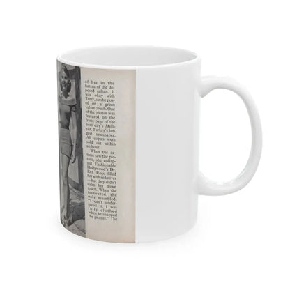 Terry Moore #459 - 66 PHOTOGRAPHS OF Terry MOORE U.K. Pocket Mag. Pages 48 & 49 (Vintage Female Icon) White Coffee Mug - Go Mug Yourself