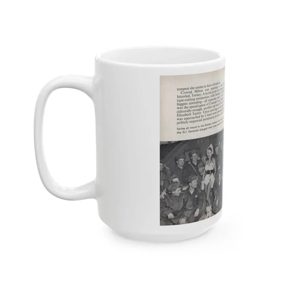 Terry Moore #459 - 66 PHOTOGRAPHS OF Terry MOORE U.K. Pocket Mag. Pages 48 & 49 (Vintage Female Icon) White Coffee Mug - Go Mug Yourself