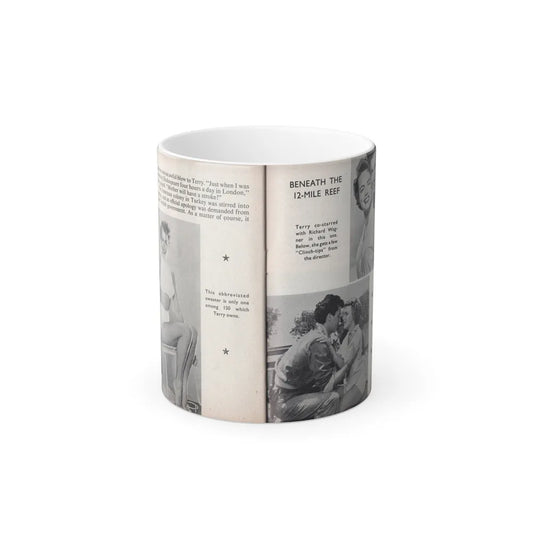Terry Moore #460 - 66 PHOTOGRAPHS OF Terry MOORE U.K. Pocket Mag. Pages 50 & 51 (Vintage Female Icons) Color Changing Mug 11oz-11oz-Go Mug Yourself