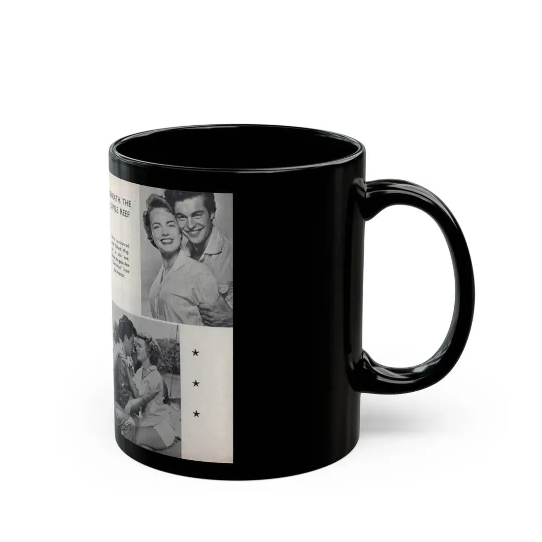 Terry Moore #460 - 66 PHOTOGRAPHS OF Terry MOORE U.K. Pocket Mag. Pages 50 & 51 (Vintage Female Icon) Black Coffee Mug - Go Mug Yourself