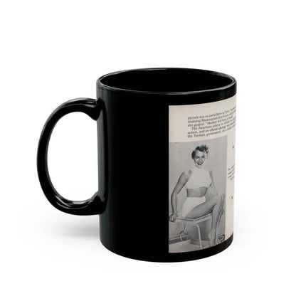 Terry Moore #460 - 66 PHOTOGRAPHS OF Terry MOORE U.K. Pocket Mag. Pages 50 & 51 (Vintage Female Icon) Black Coffee Mug - Go Mug Yourself