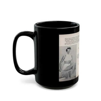 Terry Moore #460 - 66 PHOTOGRAPHS OF Terry MOORE U.K. Pocket Mag. Pages 50 & 51 (Vintage Female Icon) Black Coffee Mug - Go Mug Yourself