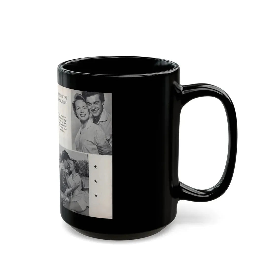 Terry Moore #460 - 66 PHOTOGRAPHS OF Terry MOORE U.K. Pocket Mag. Pages 50 & 51 (Vintage Female Icon) Black Coffee Mug - Go Mug Yourself