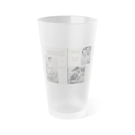 Terry Moore #460 - 66 PHOTOGRAPHS OF Terry MOORE U.K. Pocket Mag. Pages 50 & 51 (Vintage Female Icon) Frosted Pint Glass 16oz 16oz Frosted - Go Mug Yourself