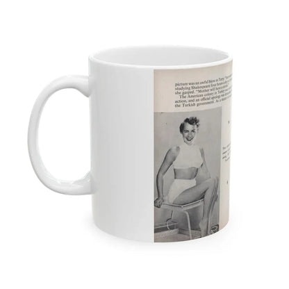 Terry Moore #460 - 66 PHOTOGRAPHS OF Terry MOORE U.K. Pocket Mag. Pages 50 & 51 (Vintage Female Icon) White Coffee Mug - Go Mug Yourself