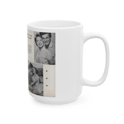 Terry Moore #460 - 66 PHOTOGRAPHS OF Terry MOORE U.K. Pocket Mag. Pages 50 & 51 (Vintage Female Icon) White Coffee Mug - Go Mug Yourself