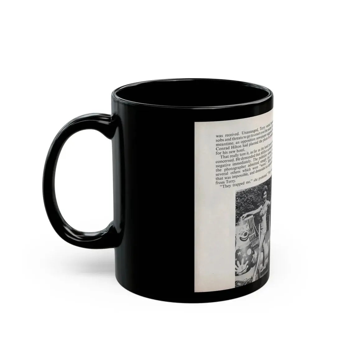 Terry Moore #461 - 66 PHOTOGRAPHS OF Terry MOORE U.K. Pocket Mag. Pages 52 & 53 (Vintage Female Icon) Black Coffee Mug - Go Mug Yourself