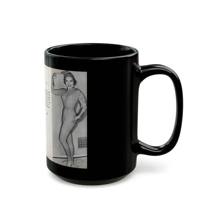 Terry Moore #461 - 66 PHOTOGRAPHS OF Terry MOORE U.K. Pocket Mag. Pages 52 & 53 (Vintage Female Icon) Black Coffee Mug - Go Mug Yourself