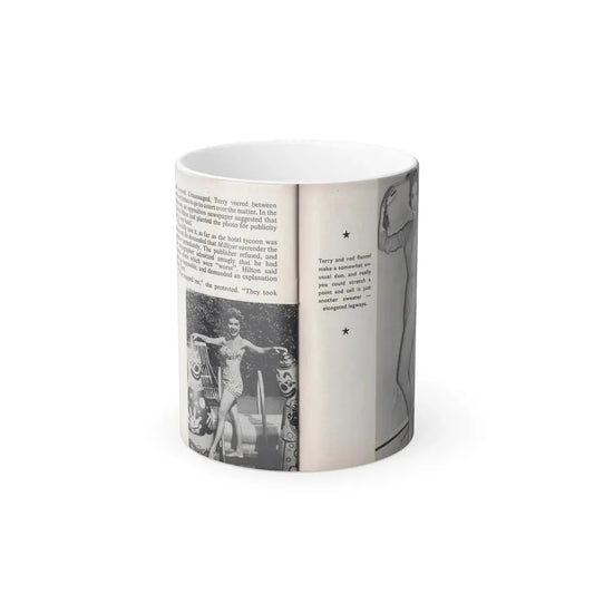 Terry Moore #461 - 66 PHOTOGRAPHS OF Terry MOORE U.K. Pocket Mag. Pages 52 & 53 (Vintage Female Icon) Color Changing Mug 11oz Default Title 11oz - Go Mug Yourself